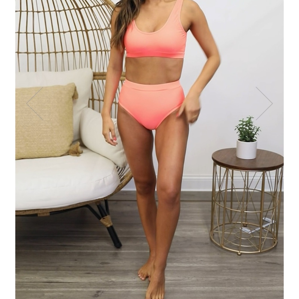 NWOT: Pink Lily Brightest Days Orange Bikini Bottoms - Picture 4 of 6